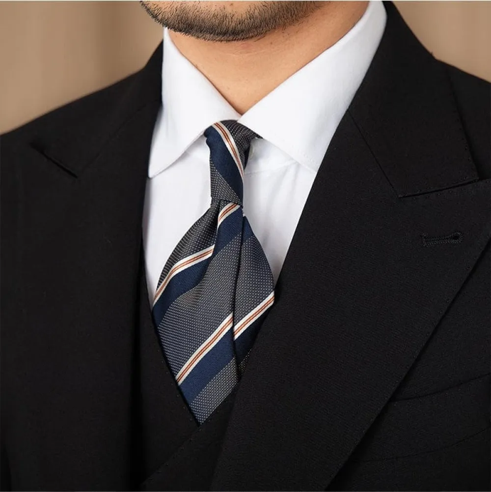Men's Suit 3 Piece Black Business Casual Peak Lapel Jacket (Blazer Vest Pants)