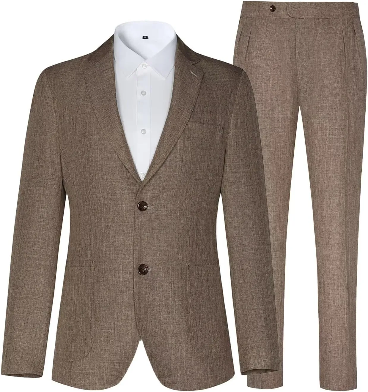Mens Suit 3 Piece Slim Fit Suit for Men Two Button Prom Tuxedo Suits Lightweigt Solid Jacket Pants,Mens Tuxedo Suits