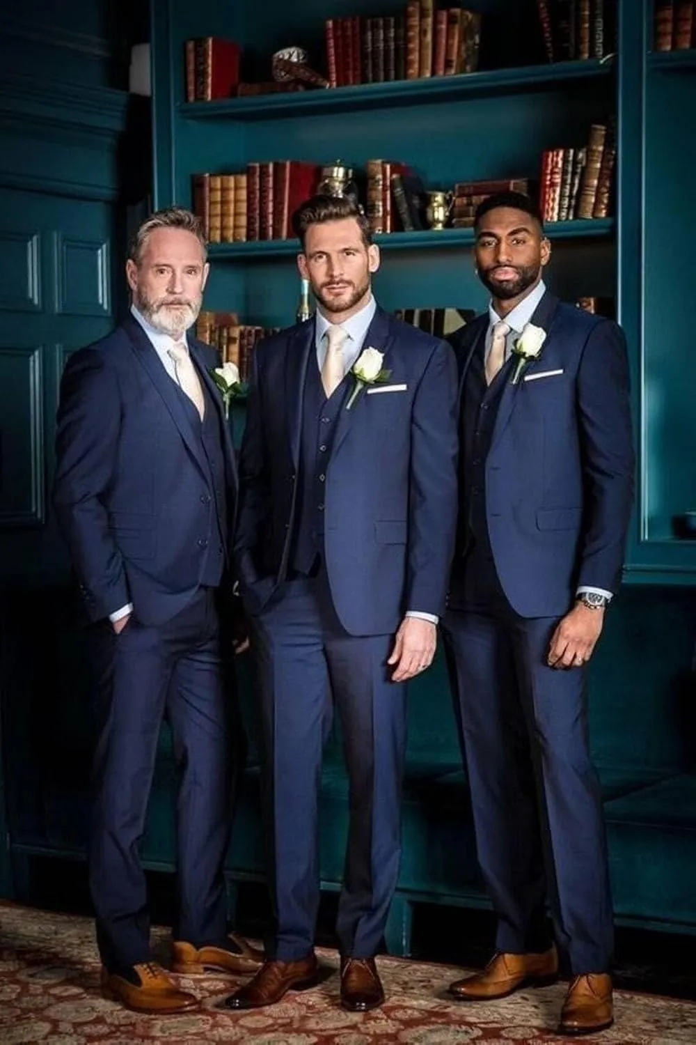 Men's Suit 3 Piece Slim Fit Suits for Men Jacket Vest Pants Suit for Wedding Prom Dinner Party