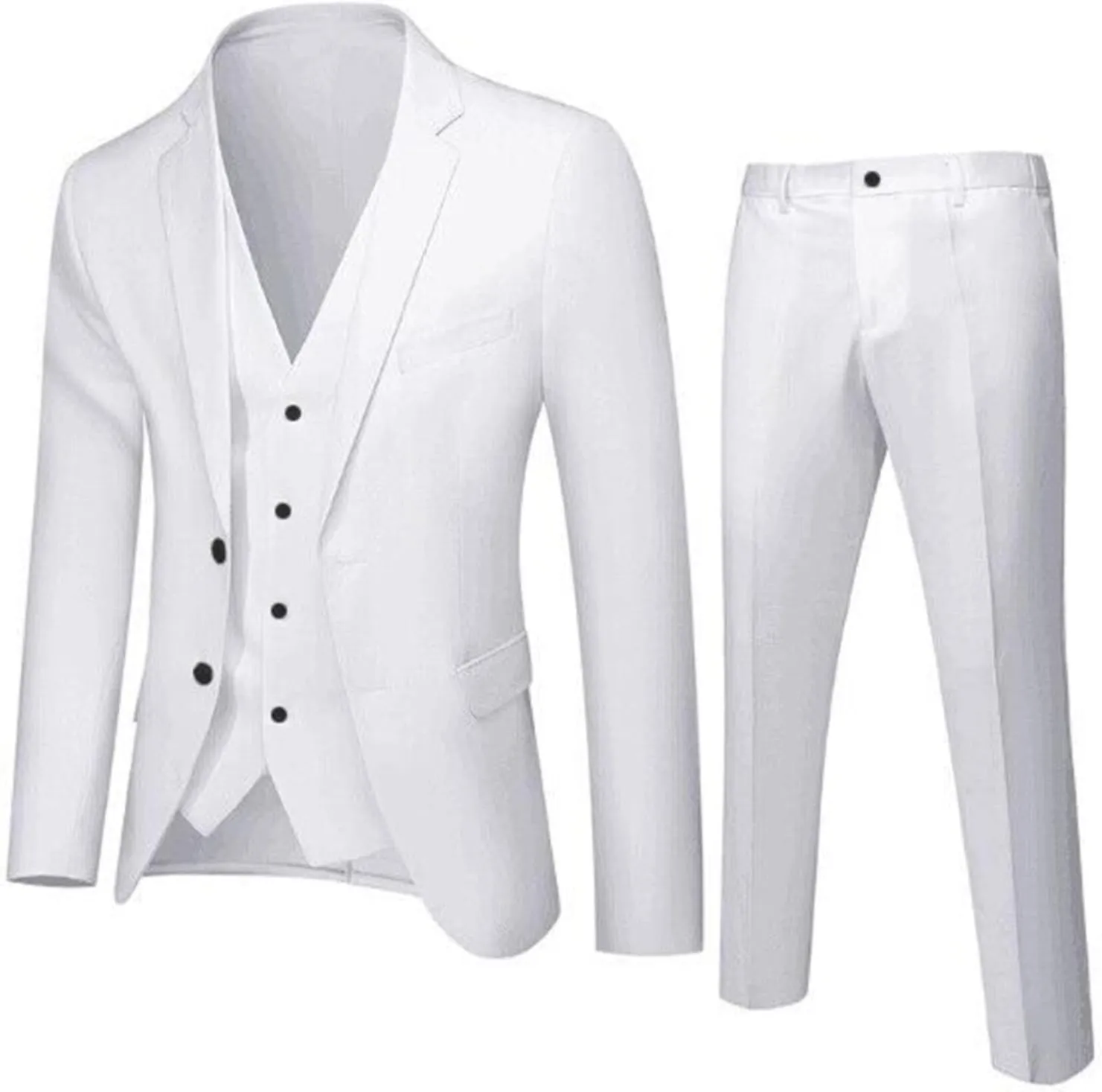 Mens Suit Slim 3 Piece Suit Business Wedding Party Jacket Vest & Pants Coat Suit Wear for Men