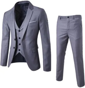 Mens Suit Slim 3 Piece Suit Business Wedding Party Jacket Vest & Pants Coat Suit Wear for Men