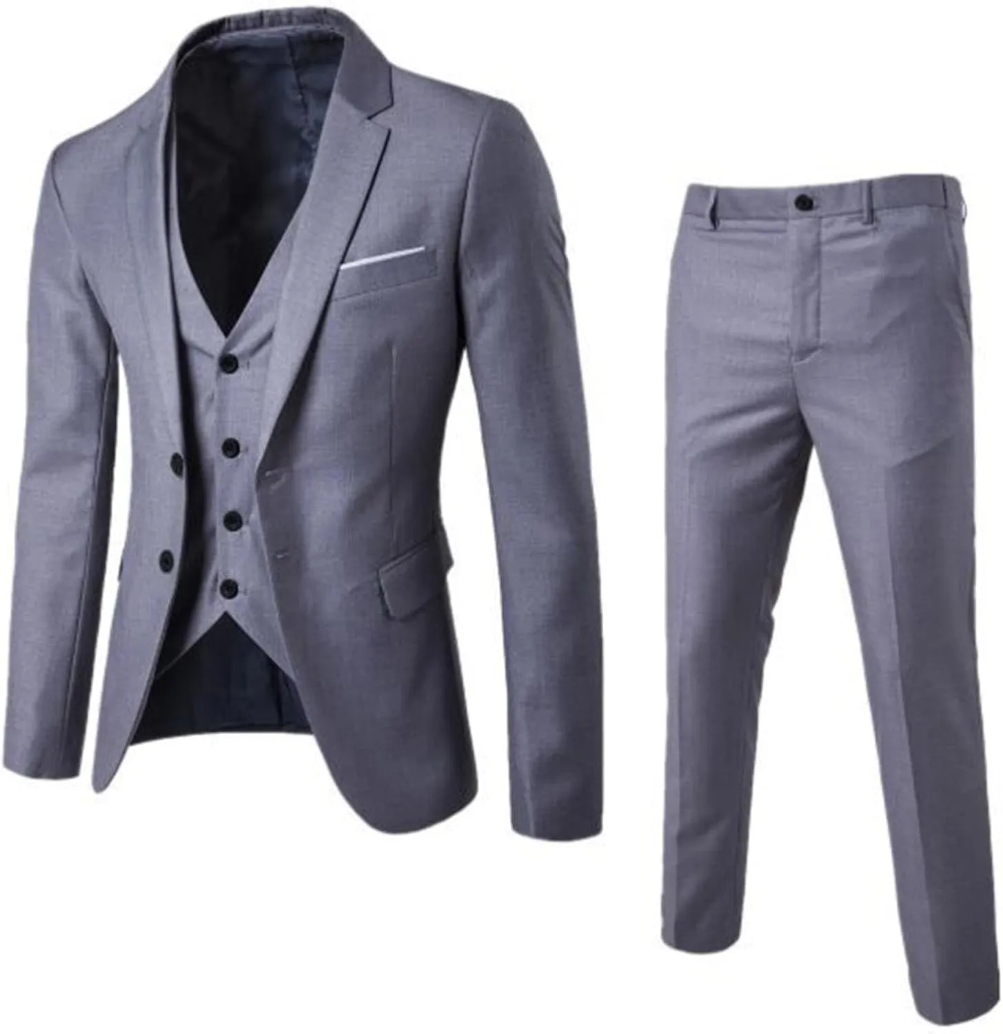 Mens Suit Slim 3 Piece Suit Business Wedding Party Jacket Vest & Pants Coat Suit Wear for Men