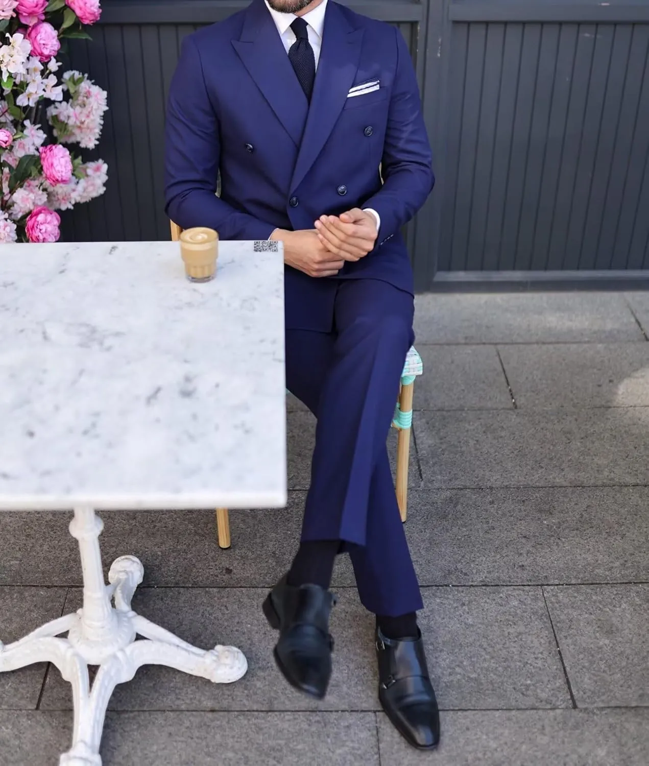 Mens Suits Slim Fit 2 Piece Double Breasted Suit Men Wedding Suit Tuxedo Blazer and Pants for Prom Party Dress