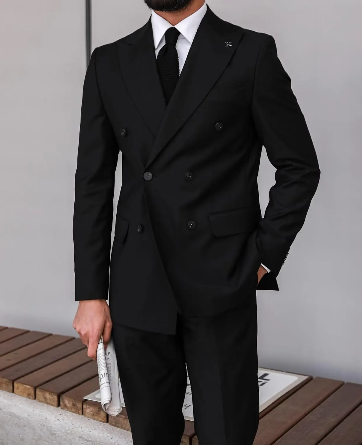 Mens Suits Slim Fit 2 Piece Double Breasted Suit Men Wedding Suit Tuxedo Blazer and Pants for Prom Party Dress