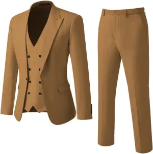 Mens Suits Slim Fit 3 Piece Suit Men Solid Fashion Suits for Men Wedding Prom Formal Business