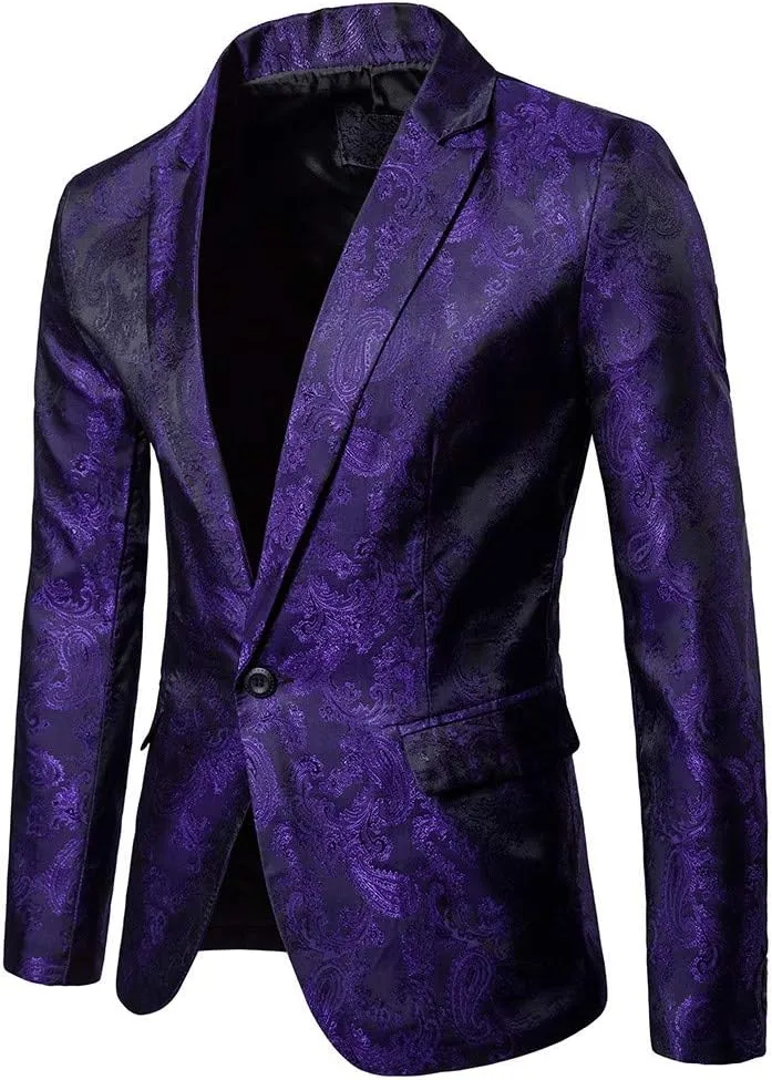 Mens Suits, Slim Fit Prom Homecoming Suit for Men, Wedding Business Outfit 2 Piece Suit Jacket Blazer Pants Set