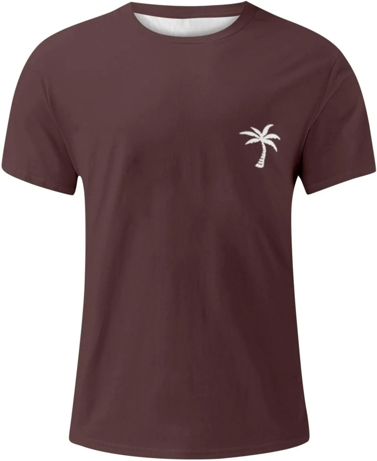 Men's Summer Short Sleeve Palm Tree Print T-Shirts Lightweight Quick Dry Casual Loose Fit Graphic Tee Shirts 2025