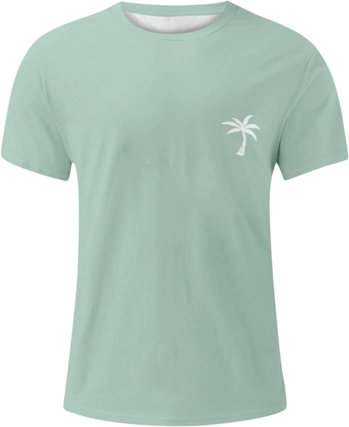 Men's Summer Short Sleeve Palm Tree Print T-Shirts Lightweight Quick Dry Casual Loose Fit Graphic Tee Shirts 2025