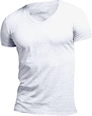 Mens V-Neck Tshirts Short Sleeve Slim Fit Casual Workout Tshirts Summer Sports Lightweight Gym Big and Tall Tees