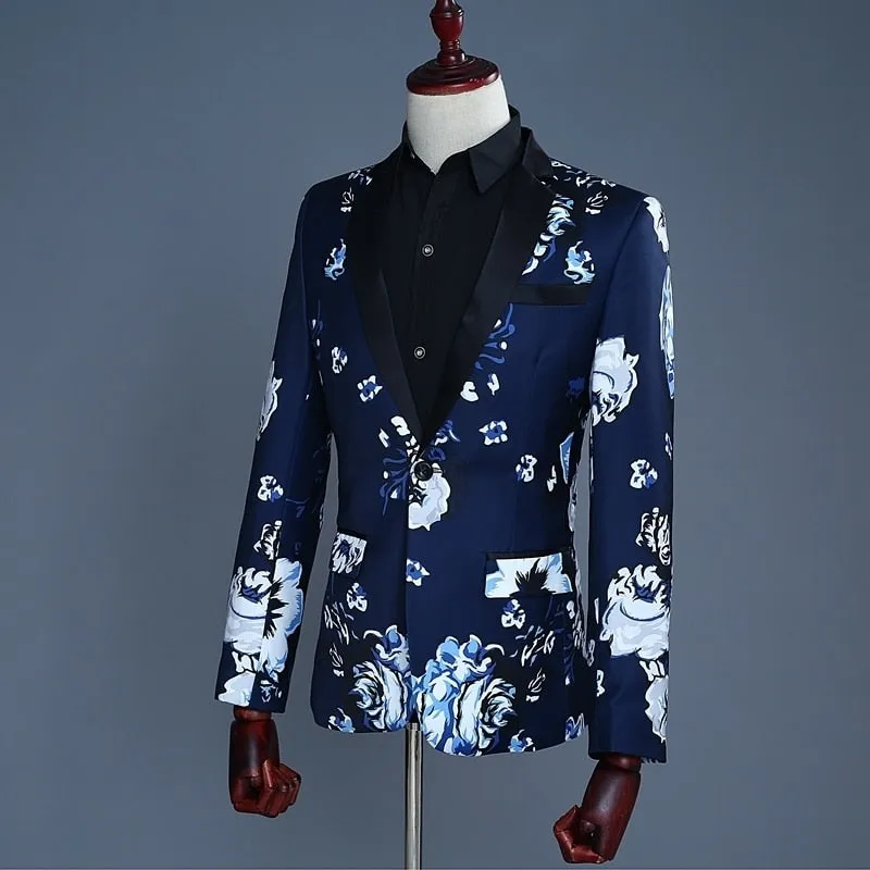 Men's Wedding Printed Suit | Plus Size