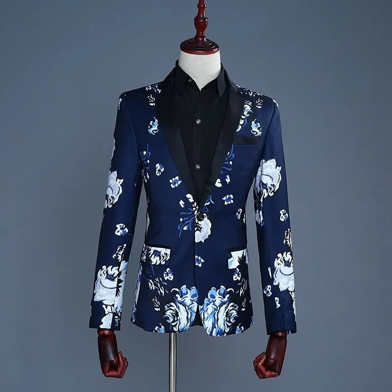Men's Wedding Printed Suit | Plus Size