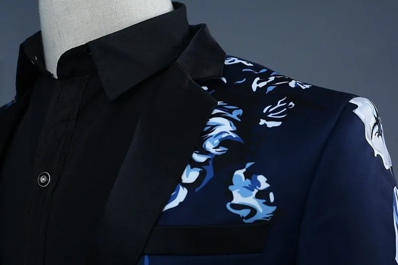 Men's Wedding Printed Suit | Plus Size