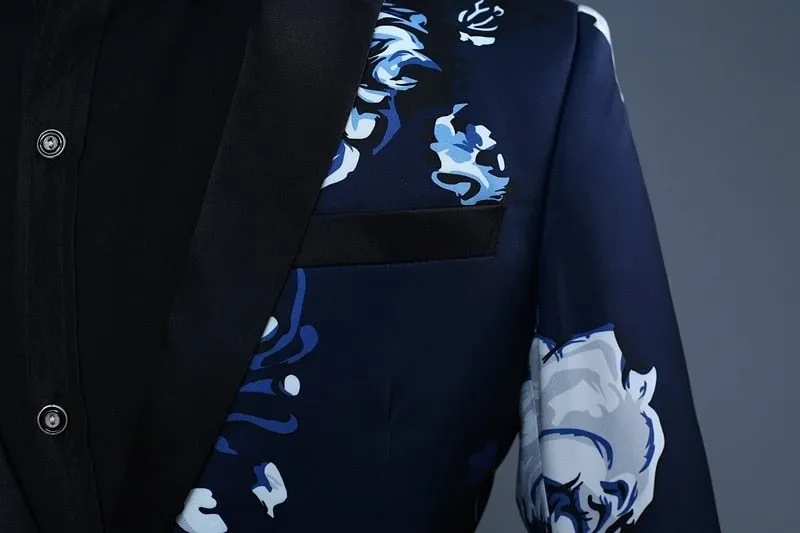 Men's Wedding Printed Suit | Plus Size