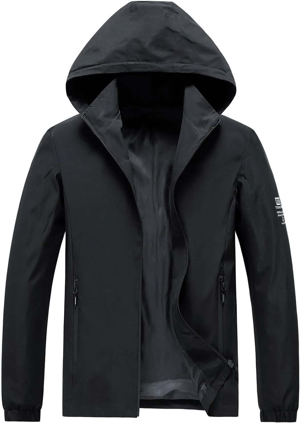 Mens Windproof Jacket Waterproof Lightweight Outdoor Sport Rain Jacket for Men Hooded Windbreaker Raincoat L-5XL