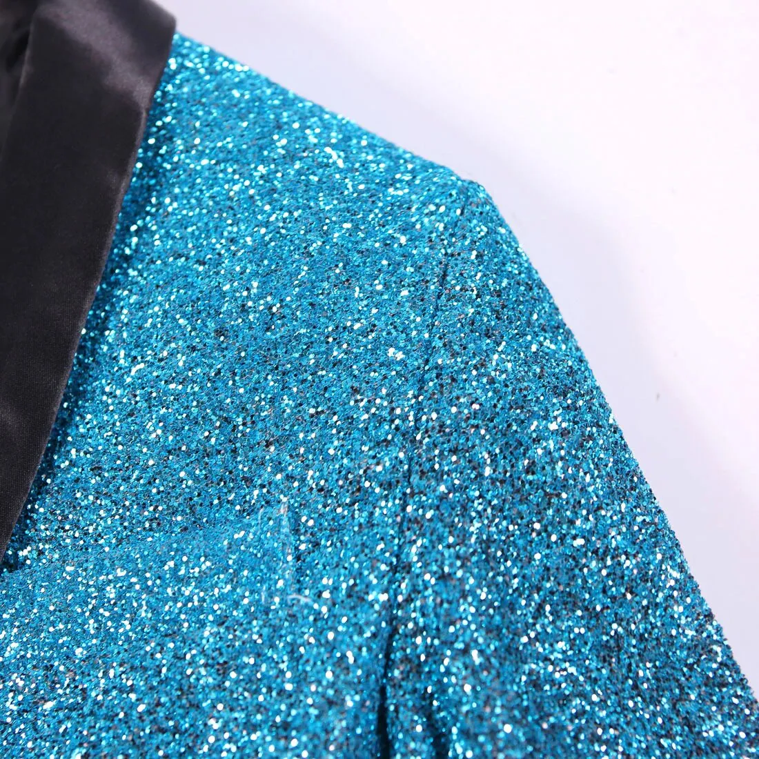 Men's Winter Gradient Color Shiny Slim Fit Party Blazer