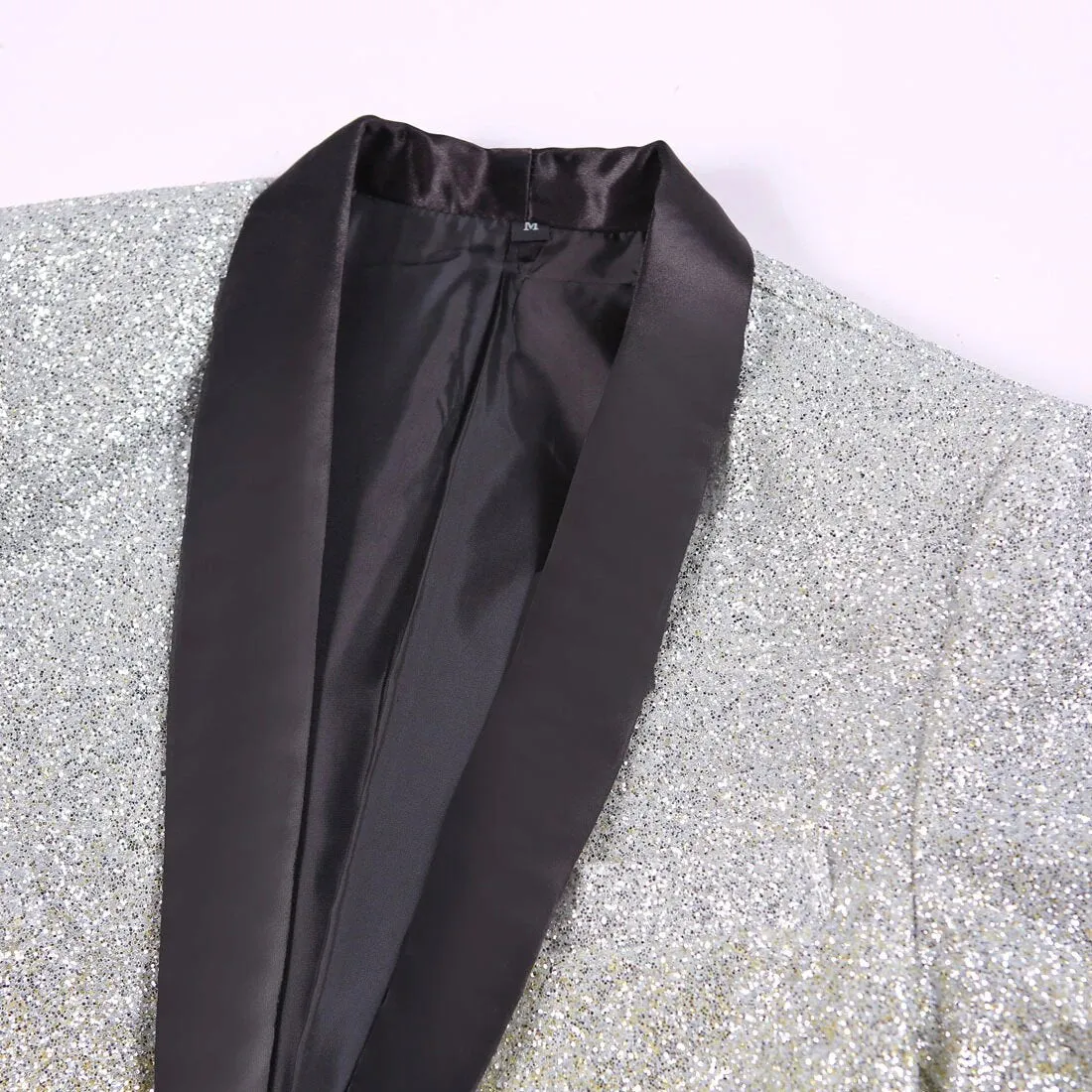 Men's Winter Gradient Color Shiny Slim Fit Party Blazer