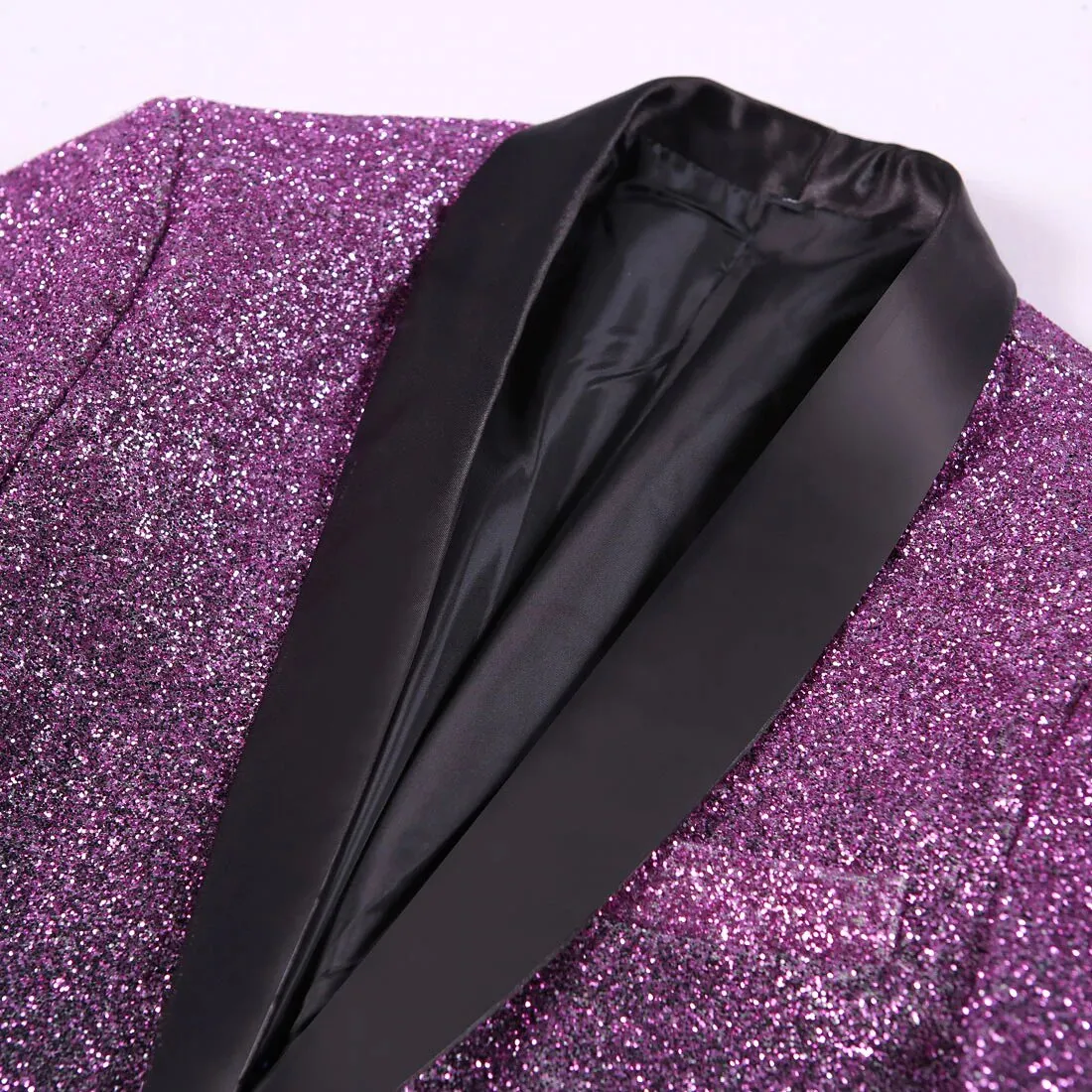 Men's Winter Gradient Color Shiny Slim Fit Party Blazer