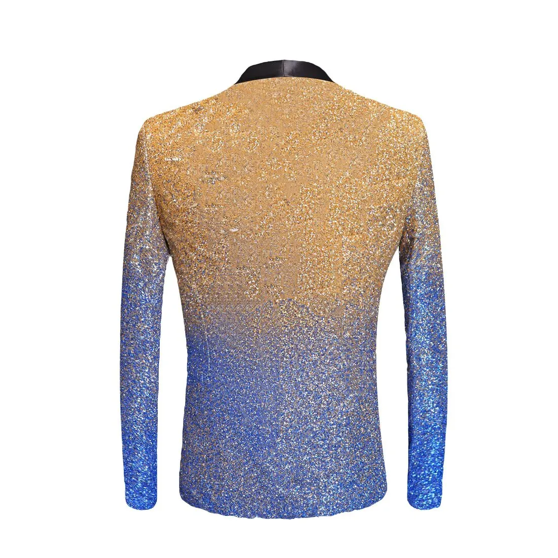 Men's Winter Gradient Color Shiny Slim Fit Party Blazer