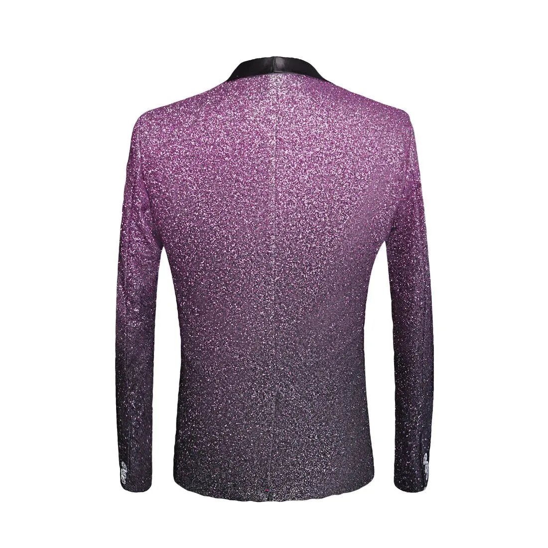 Men's Winter Gradient Color Shiny Slim Fit Party Blazer