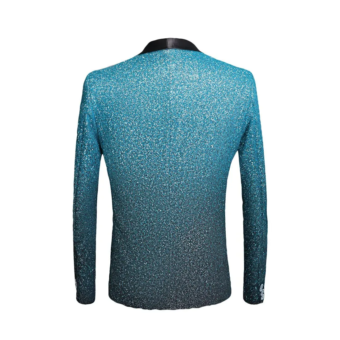 Men's Winter Gradient Color Shiny Slim Fit Party Blazer