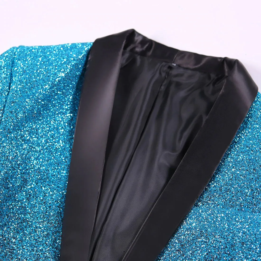 Men's Winter Gradient Color Shiny Slim Fit Party Blazer