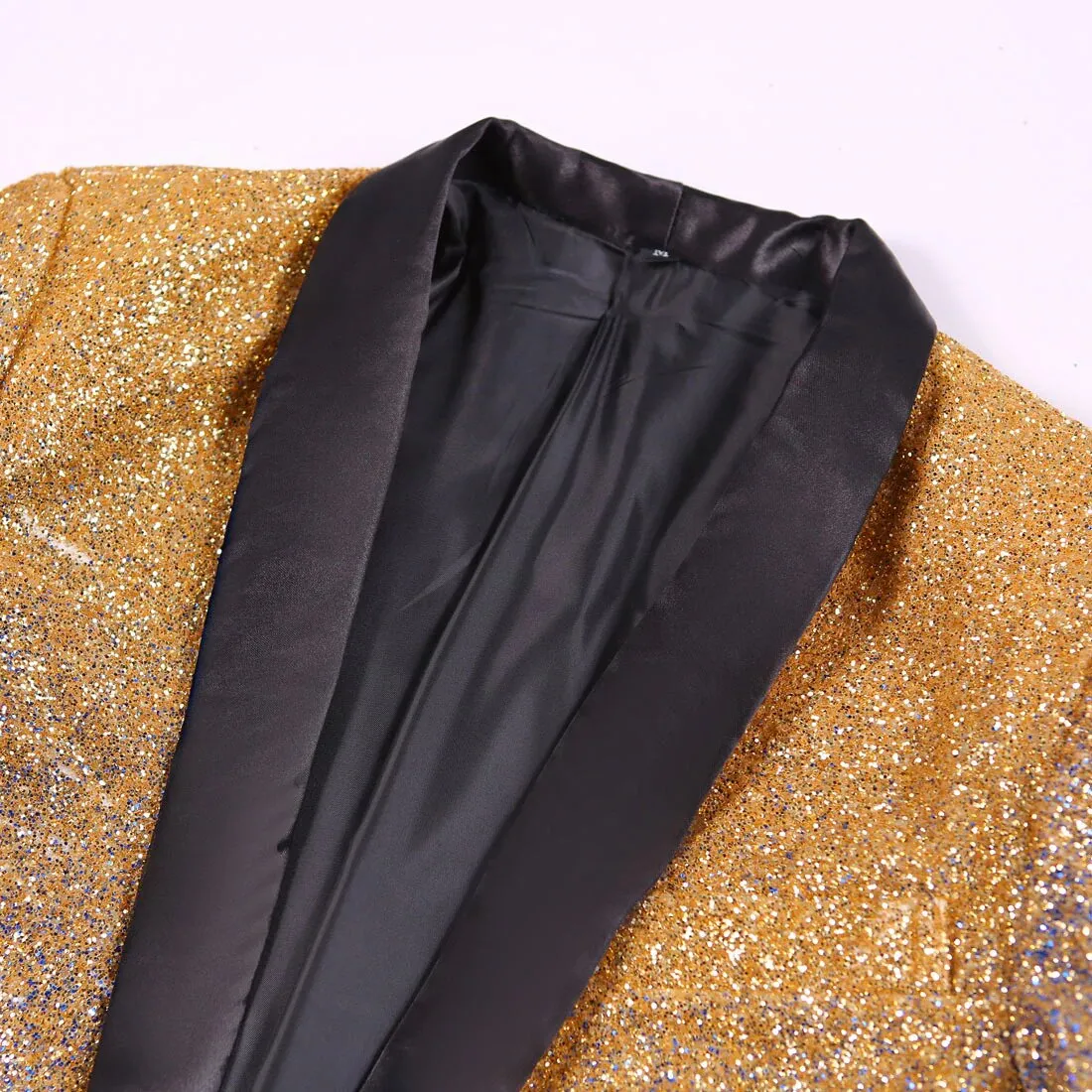 Men's Winter Gradient Color Shiny Slim Fit Party Blazer