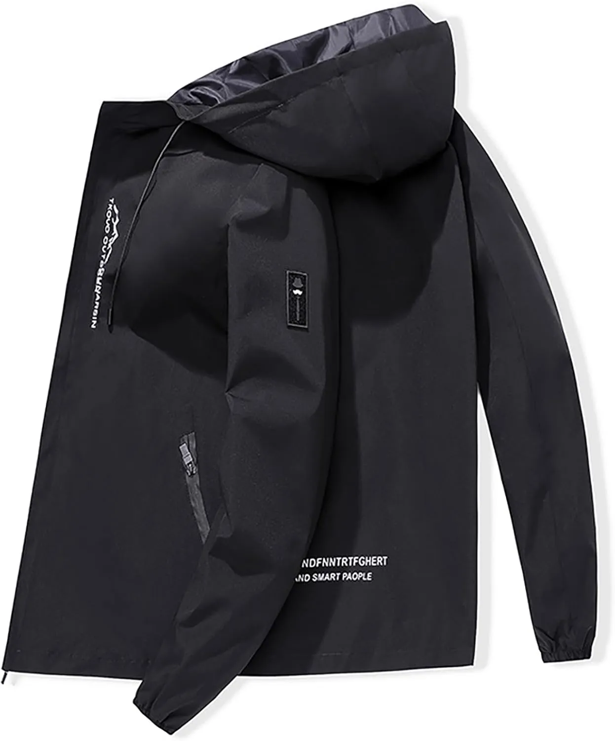 Mens Winter Jackets with Zipper Pockets 2024 Trendy Long Sleeve Lightweight Hoodies Sweatshirts Jacket Outdoor Sport Coats