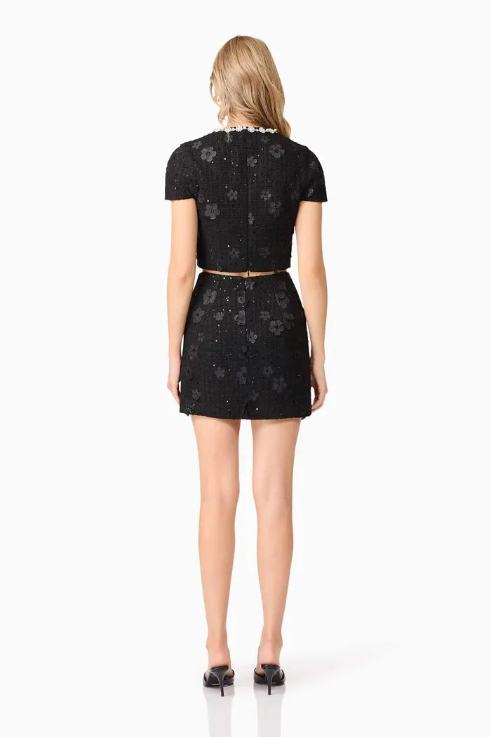 Ellouise Embellished Tweed Top AntiOdorTreatment