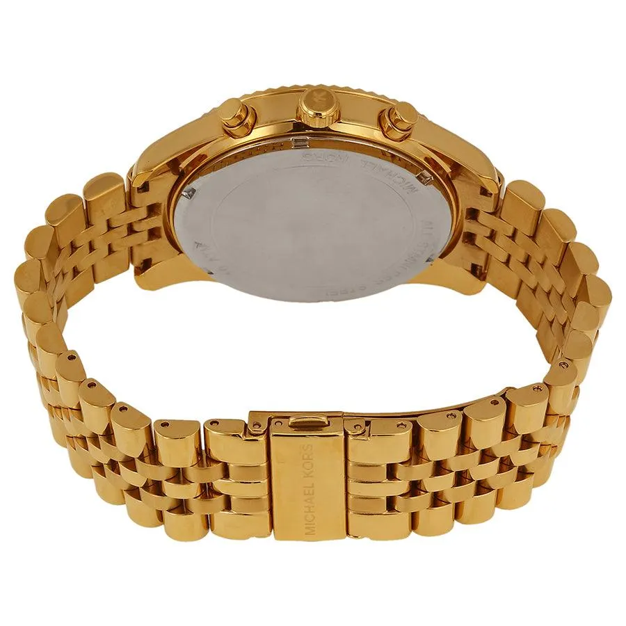 Michael Kors MK8286 Lexington Chronograph Black Dial Gold-Tone Watch