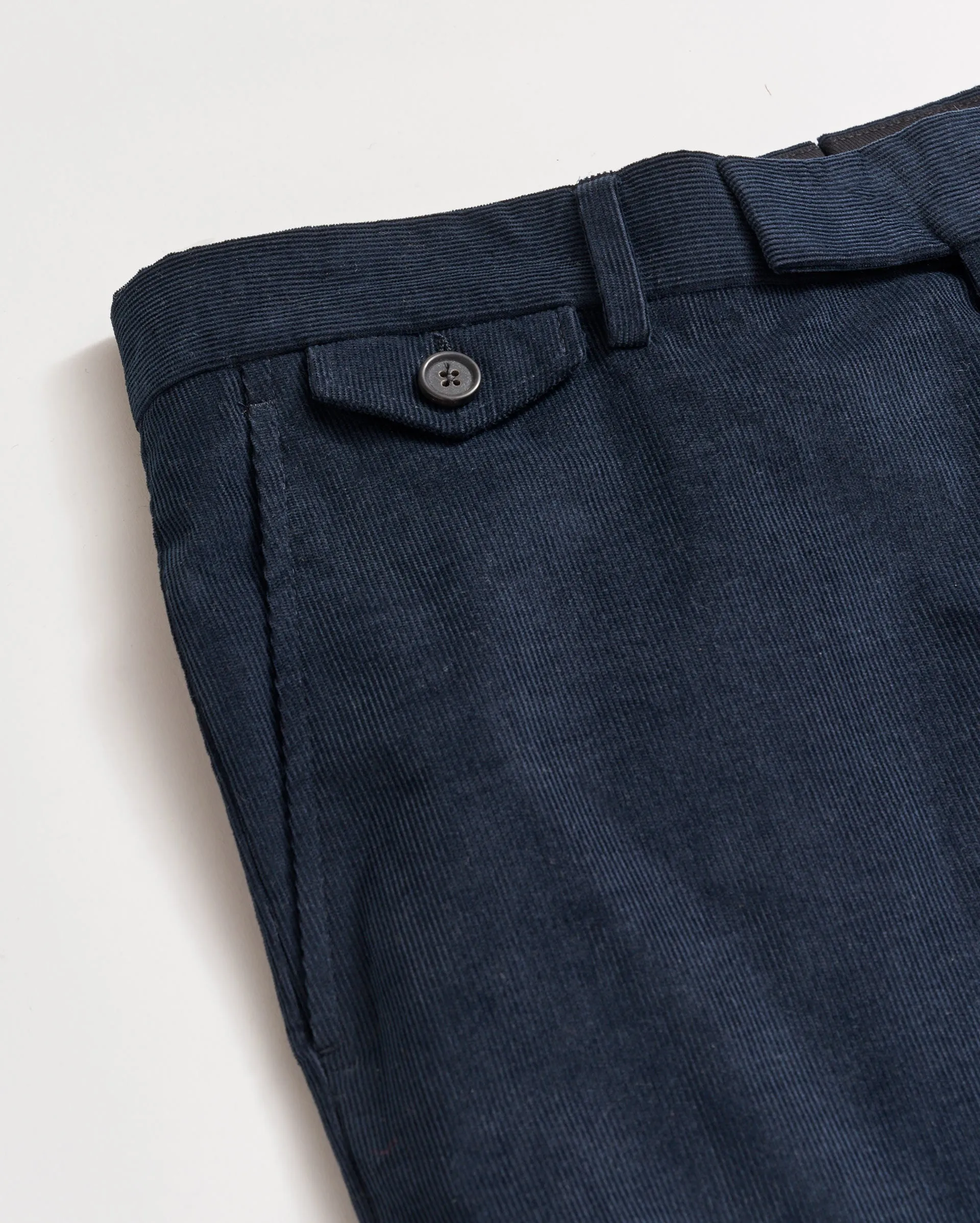 Micro Cord Flat Front Trouser