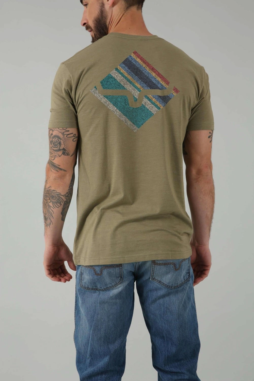 Light and Soft Kimes Ranch Mens Warmth Military Green Cotton Blend S/S T-Shirt