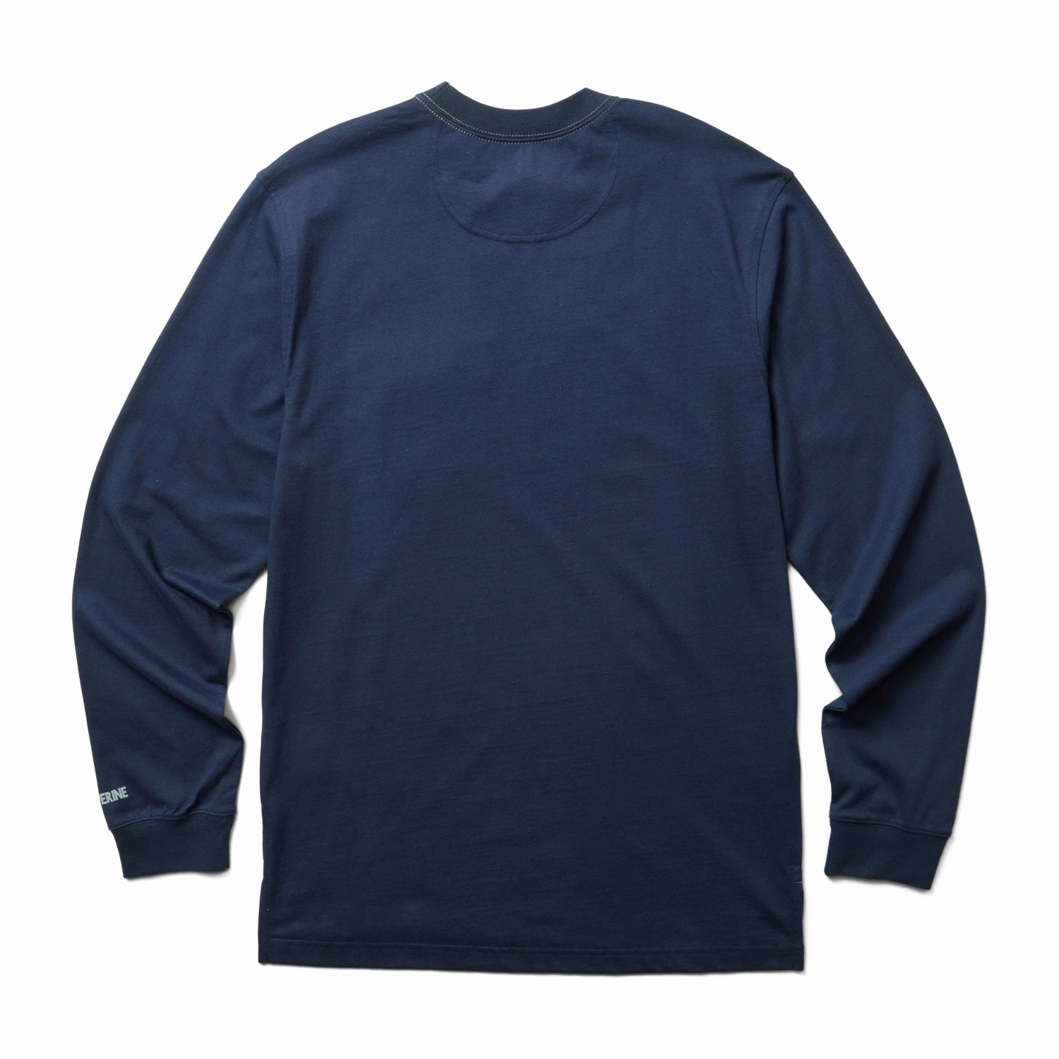 Moisture Wicking Material Wolverine Mens Navy 100% Cotton L/S Guardian Tee