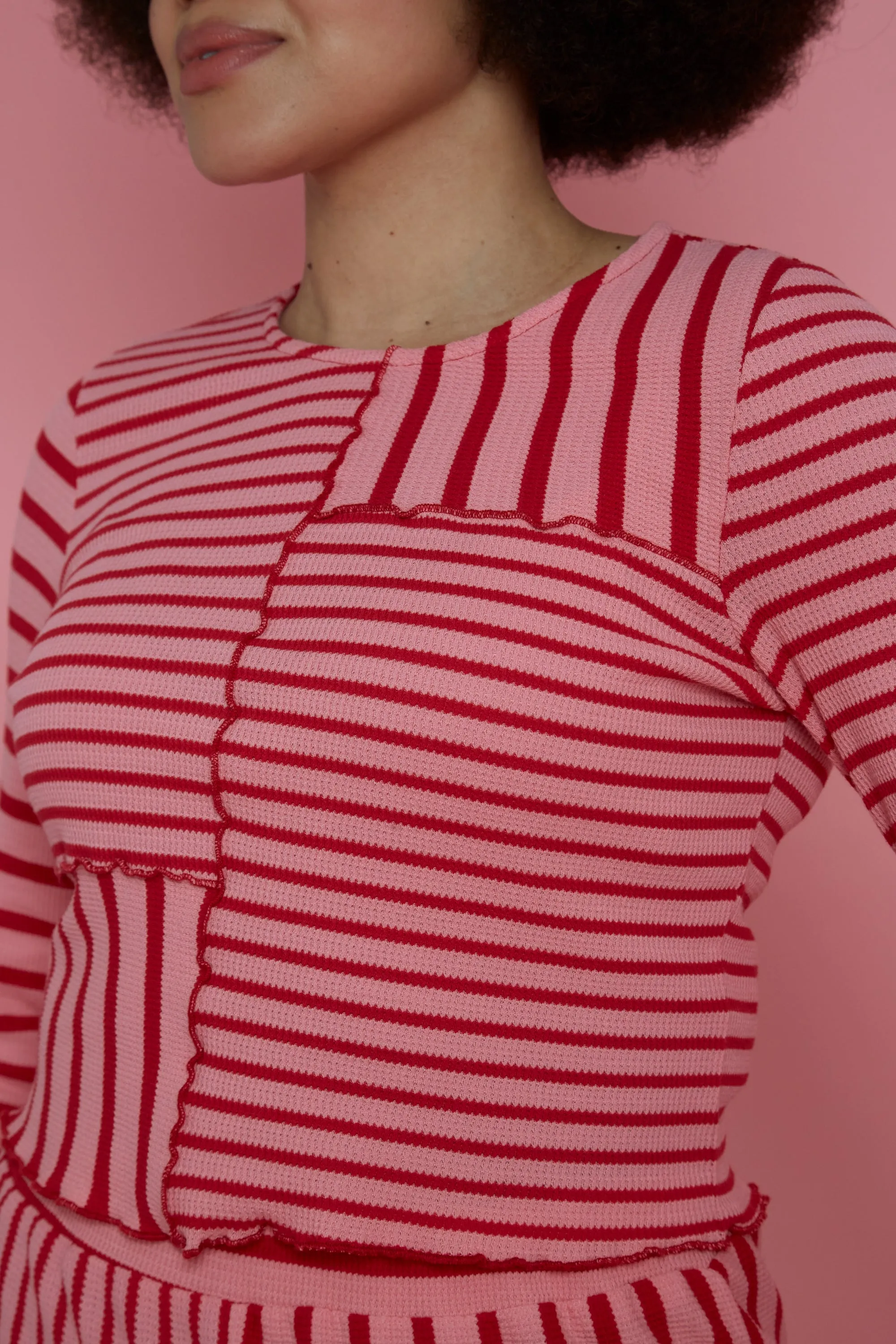 FadeResistant Dye RelaxedFit Hallie Stripe Jersey Top - Curve