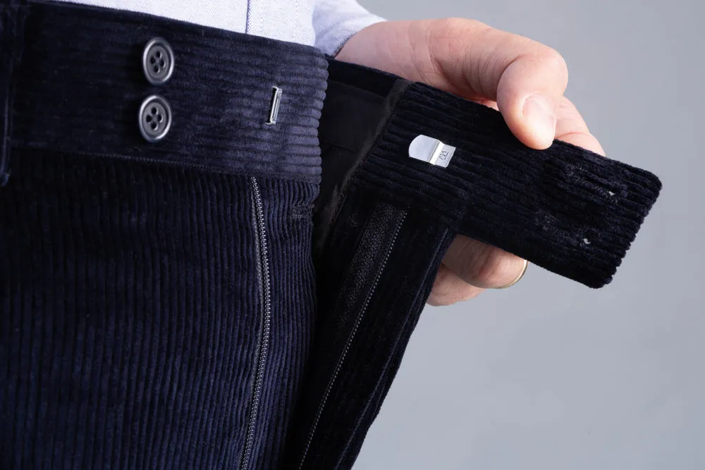 Midnight Navy Blue Stancliffe Corduroy Trousers