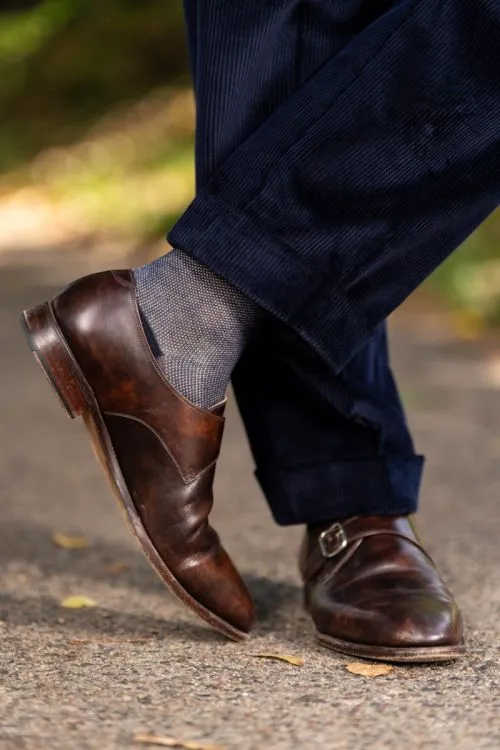 Midnight Navy Blue Stancliffe Corduroy Trousers