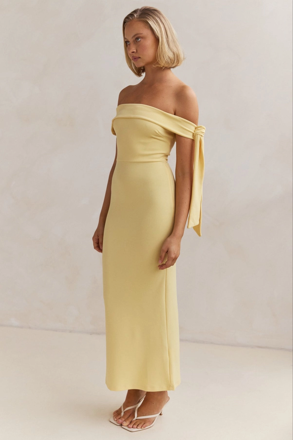 Mina Maxi Dress (Yellow) Art Inspired