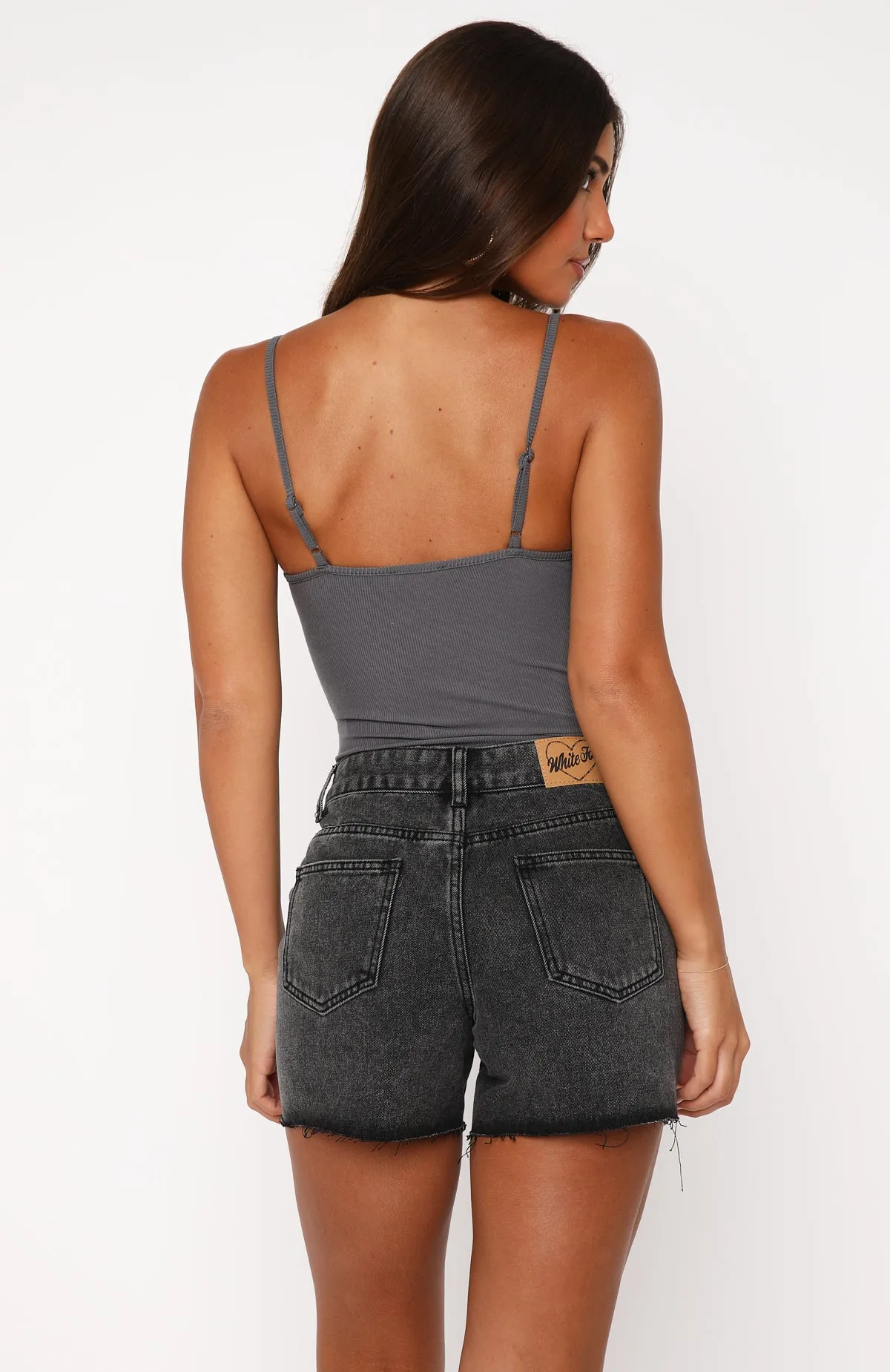 Chill Vibes Not Meant To Be Denim Shorts Black Acid