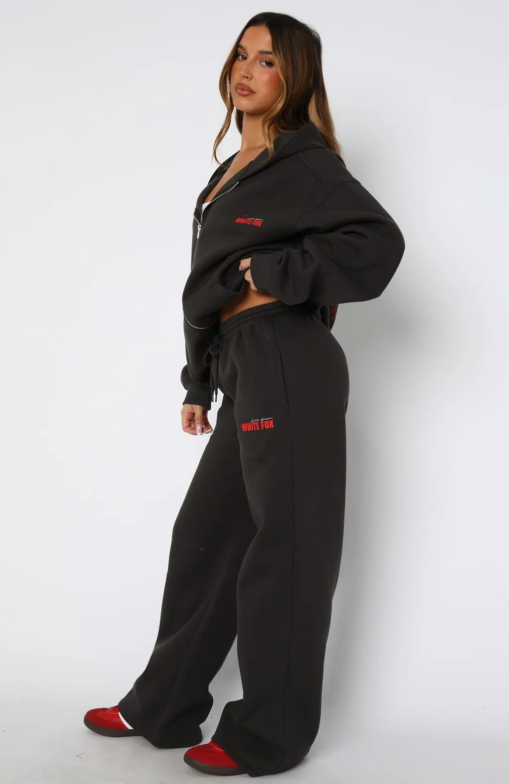 FourWay Stretch Best You've Ever Had Wide Leg Sweatpants Charcoal