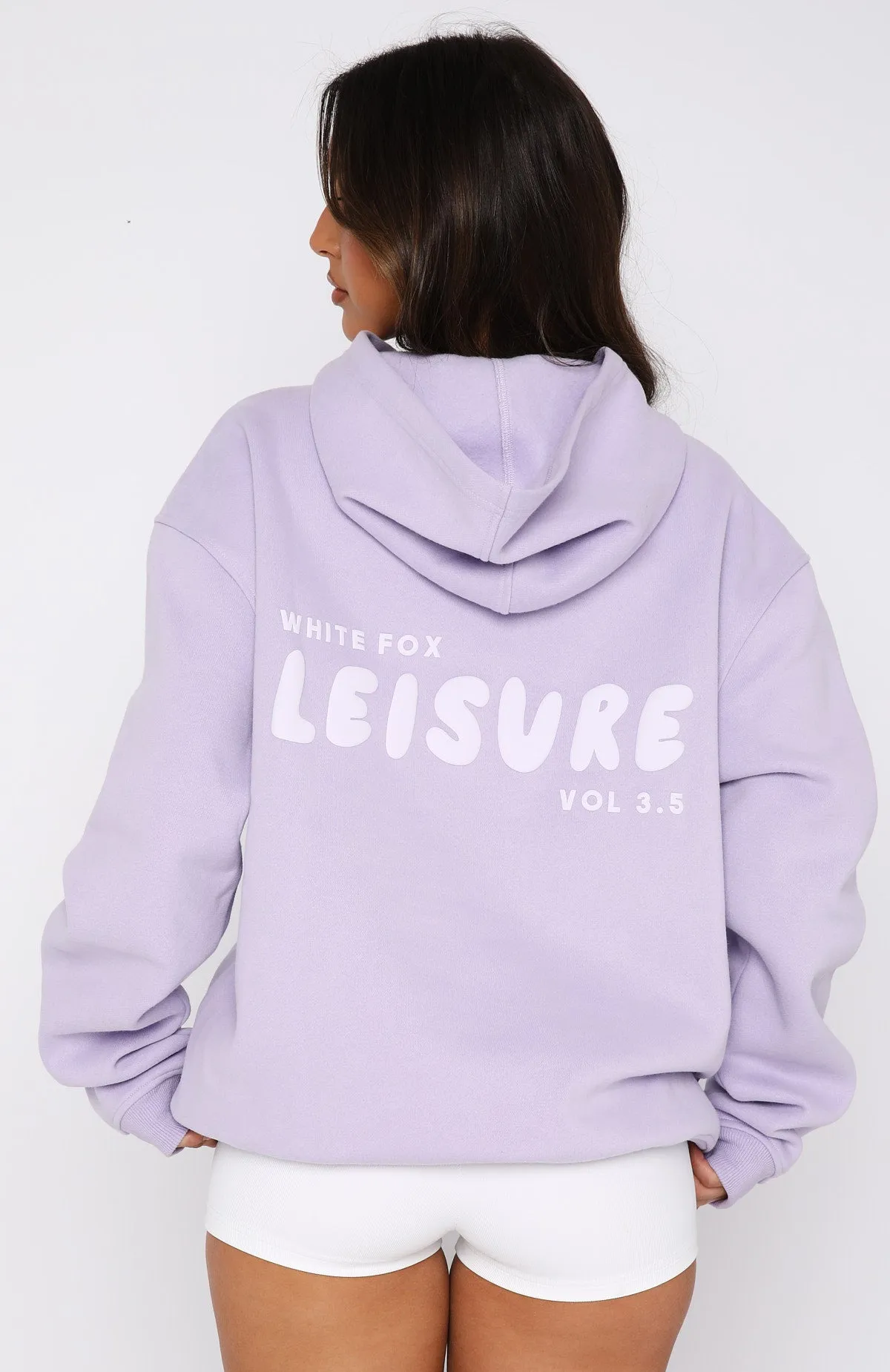 Off Duty Look Fade Resistant Dye Leisure Series Oversized Hoodie Lavender
