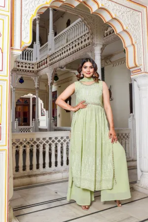 Mint Green Naira Cut Kurta Set