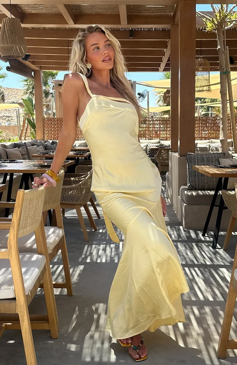 Miss Those Days Maxi Dress Lemon AllPurposeWear CompressionFit