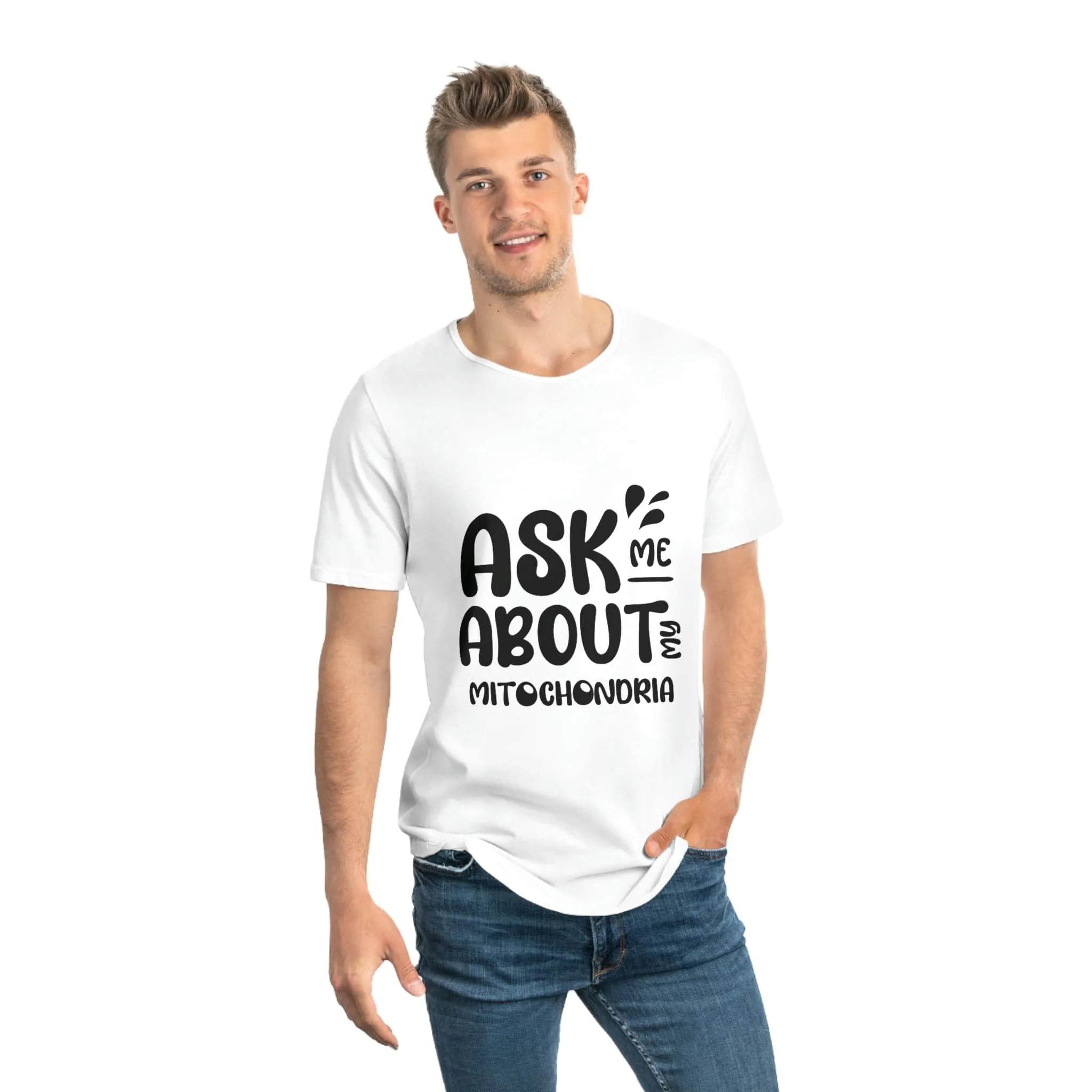 Mitochondria Men's Jersey Curved Hem Tee