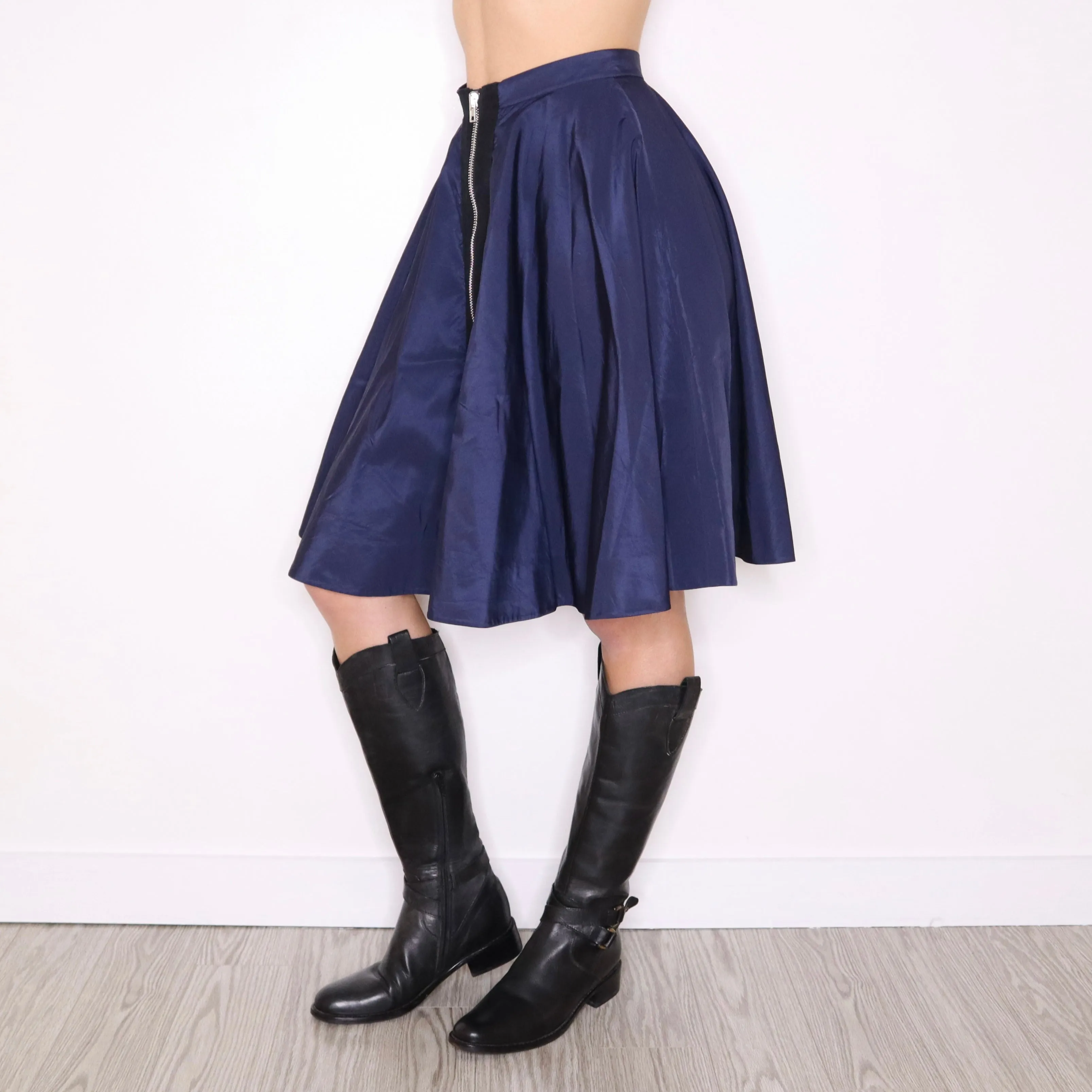 MIU MIU Navy Circle Skirt (S)