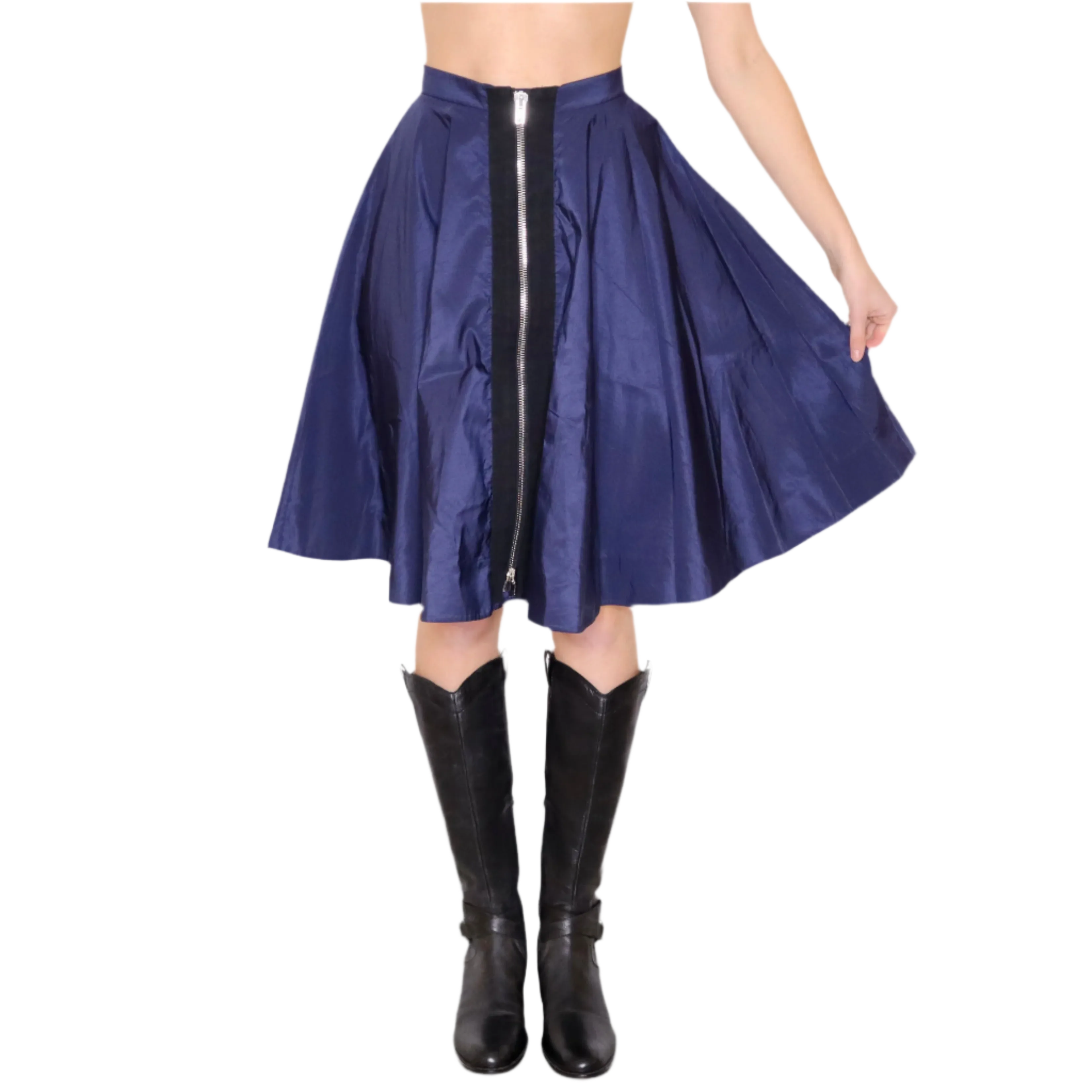 MIU MIU Navy Circle Skirt (S)