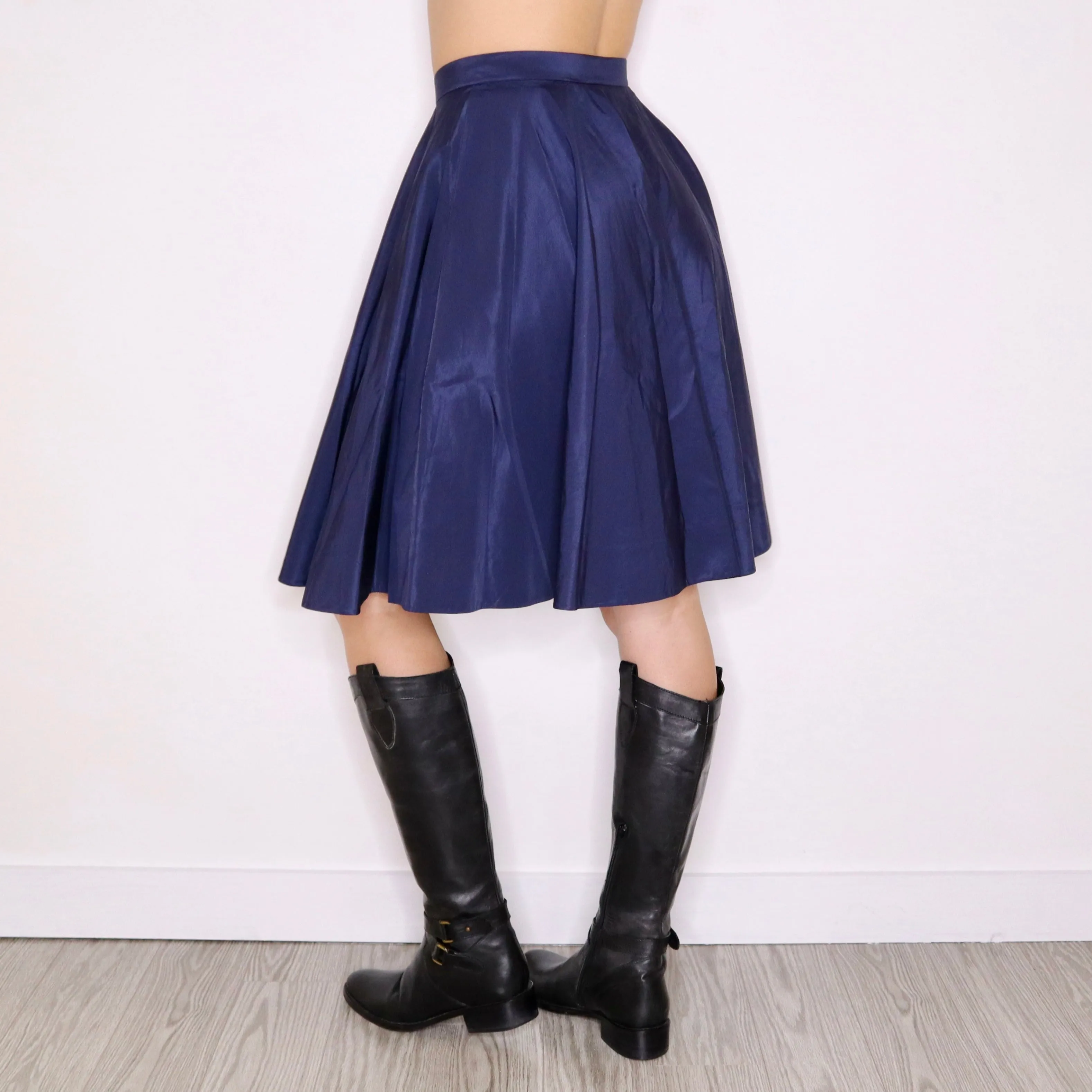 MIU MIU Navy Circle Skirt (S)