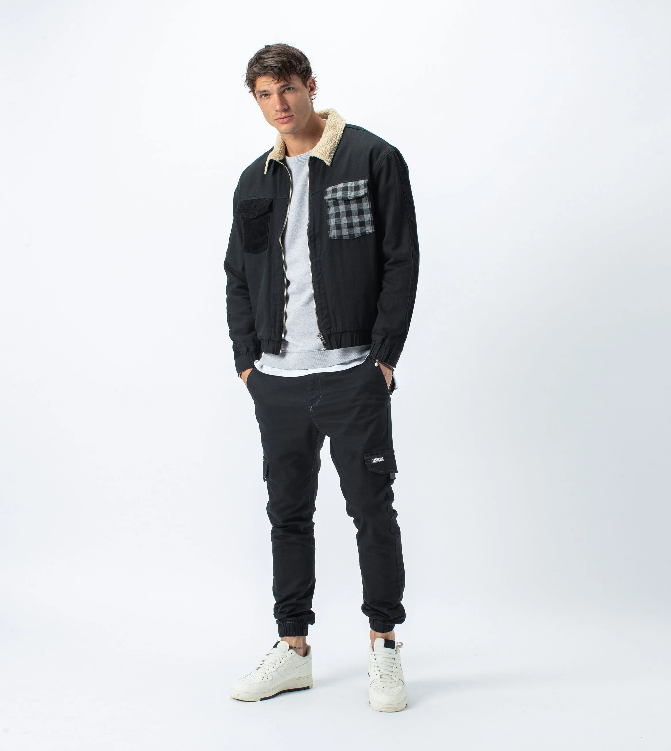 Mix Work Jacket Black - Sale