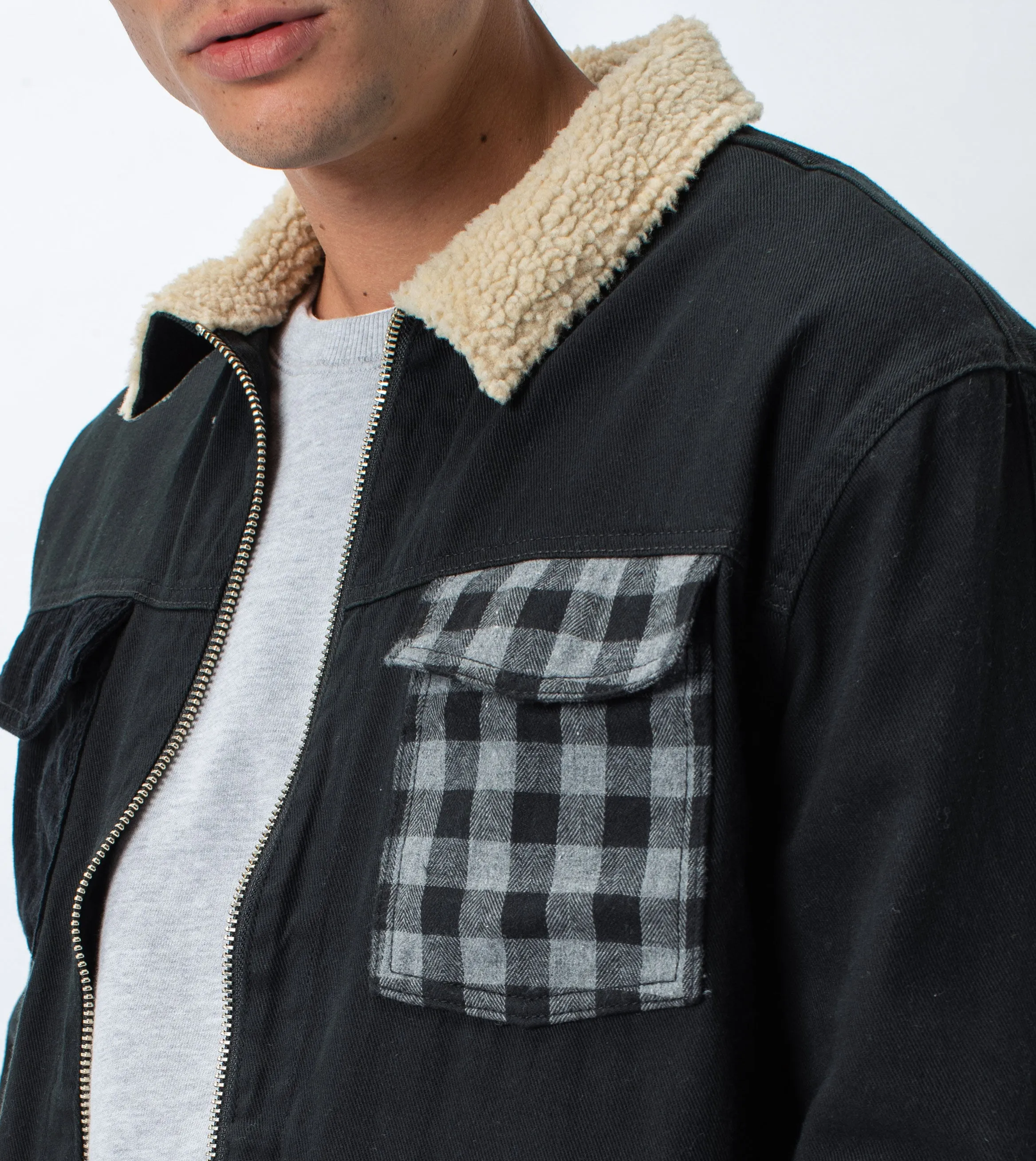 Mix Work Jacket Black - Sale