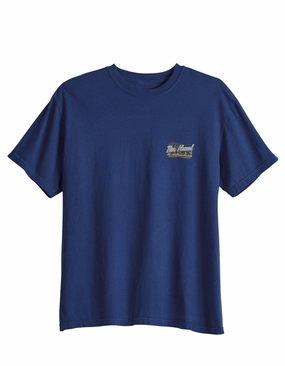 Tin Haul Mens Desert Supply Navy 100% Cotton S/S T-Shirt Layerable Look Perfect For Relaxing