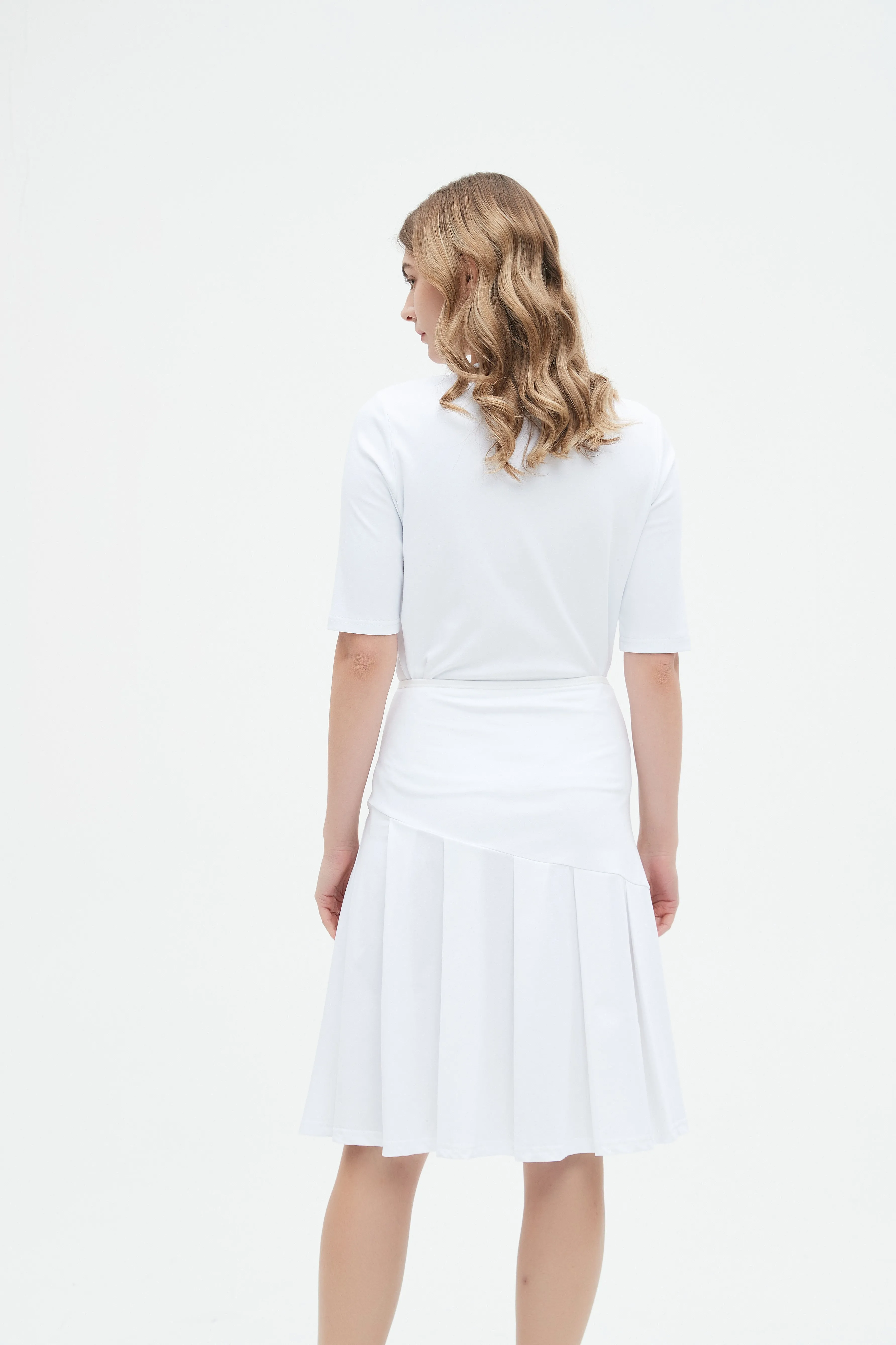 Breathable Lining MM COTTON HALF PLEAT - WHITE