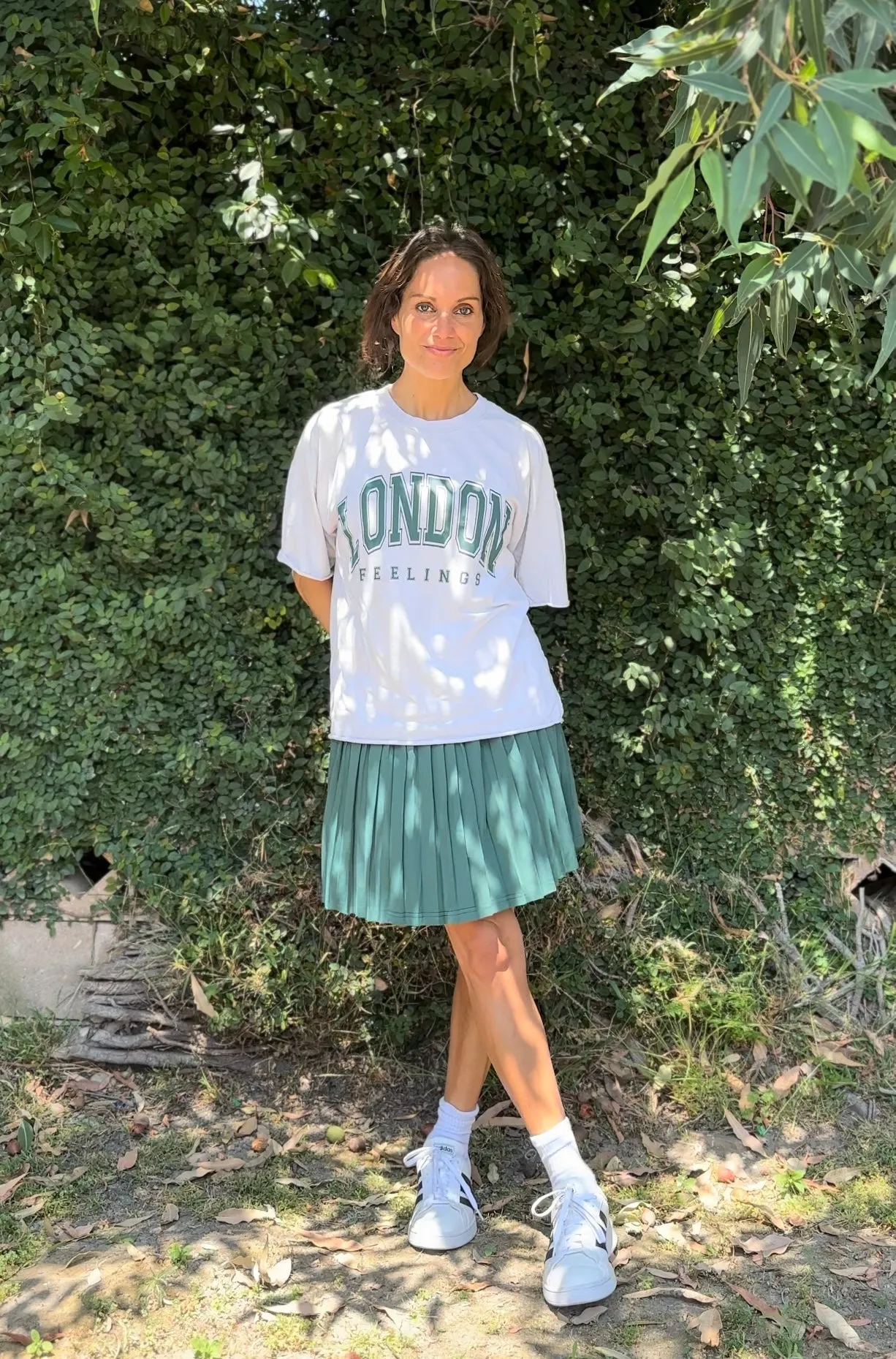 MM MINI PLEATS - HUNTER GREEN Sleek Flow Gathered waist